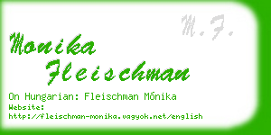 monika fleischman business card